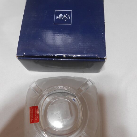 Vtg Mikasa Garden Splendor Votive Crystal Candle holder NEW in original box 🔥 - Picture 7 of 9